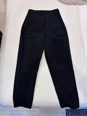 Zara Black High-Waist Tailored Trousers